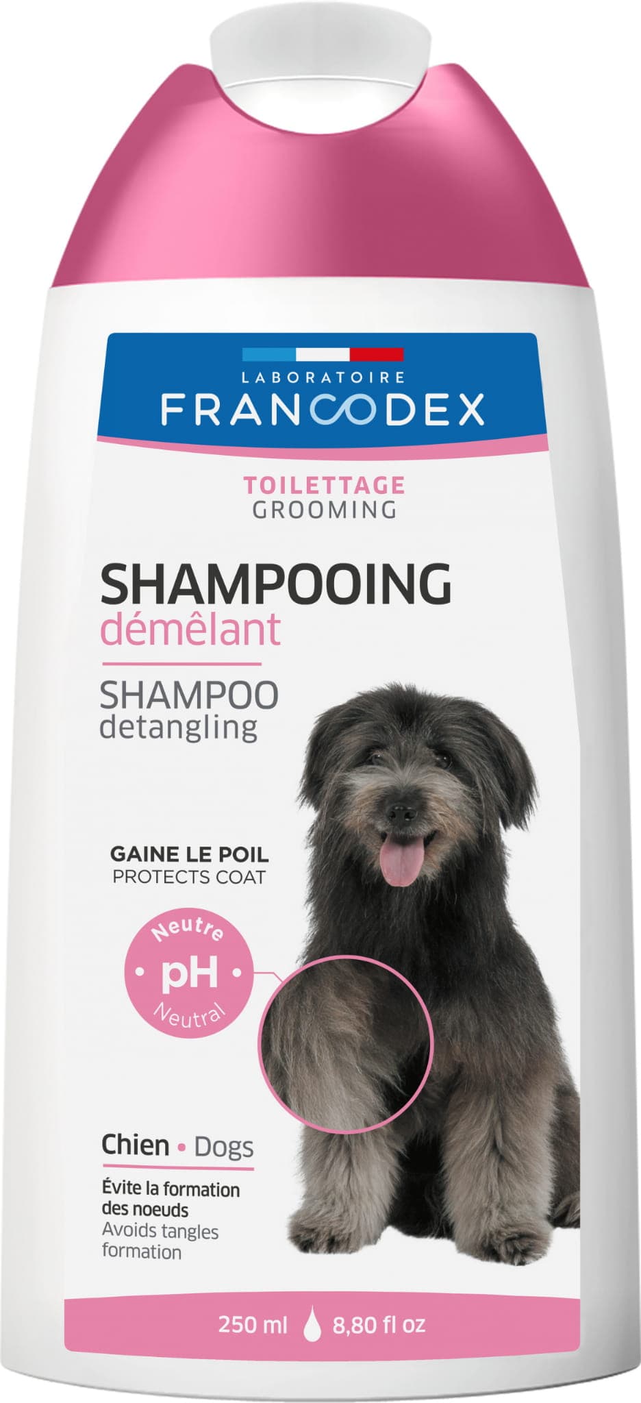 FRANCODEX 2-in-1 Hundeshampoo zur leichteren Fellpflege, 250 ml