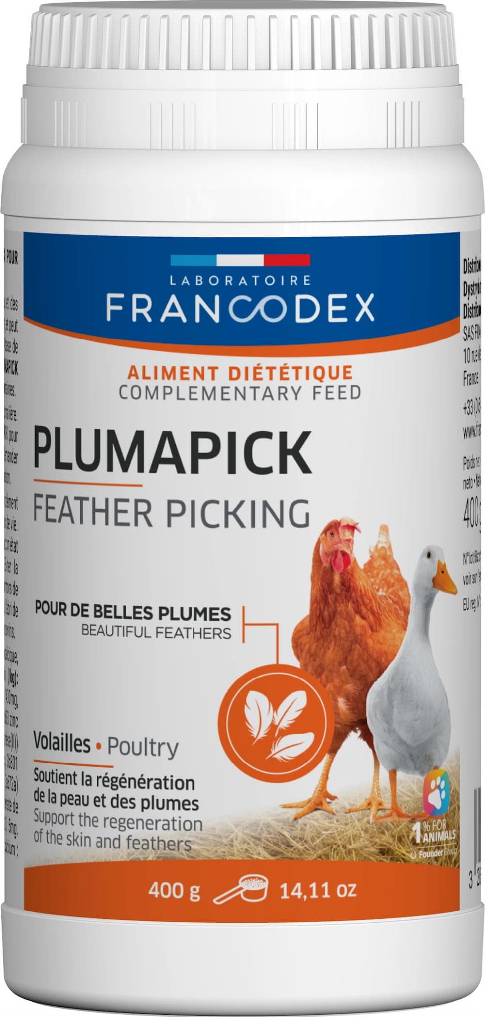 FRANCODEX Geflügelpräparat zur Förderung des Federwachstums Pluma-Pick 400 g