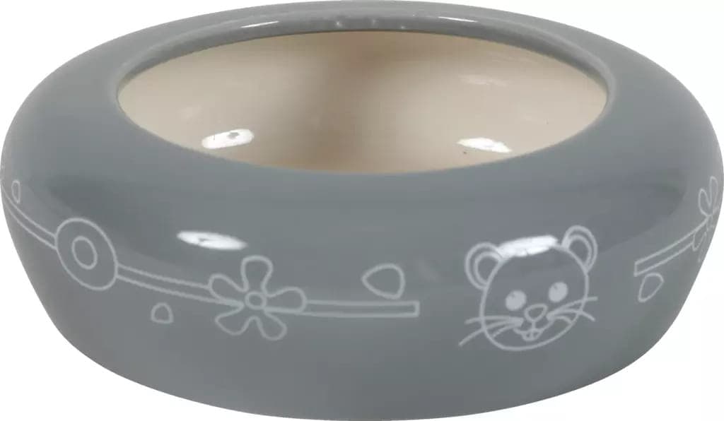 ZOLUX Keramiknapf für Nagetiere, 100 ml, Farbe: Grau/Beige