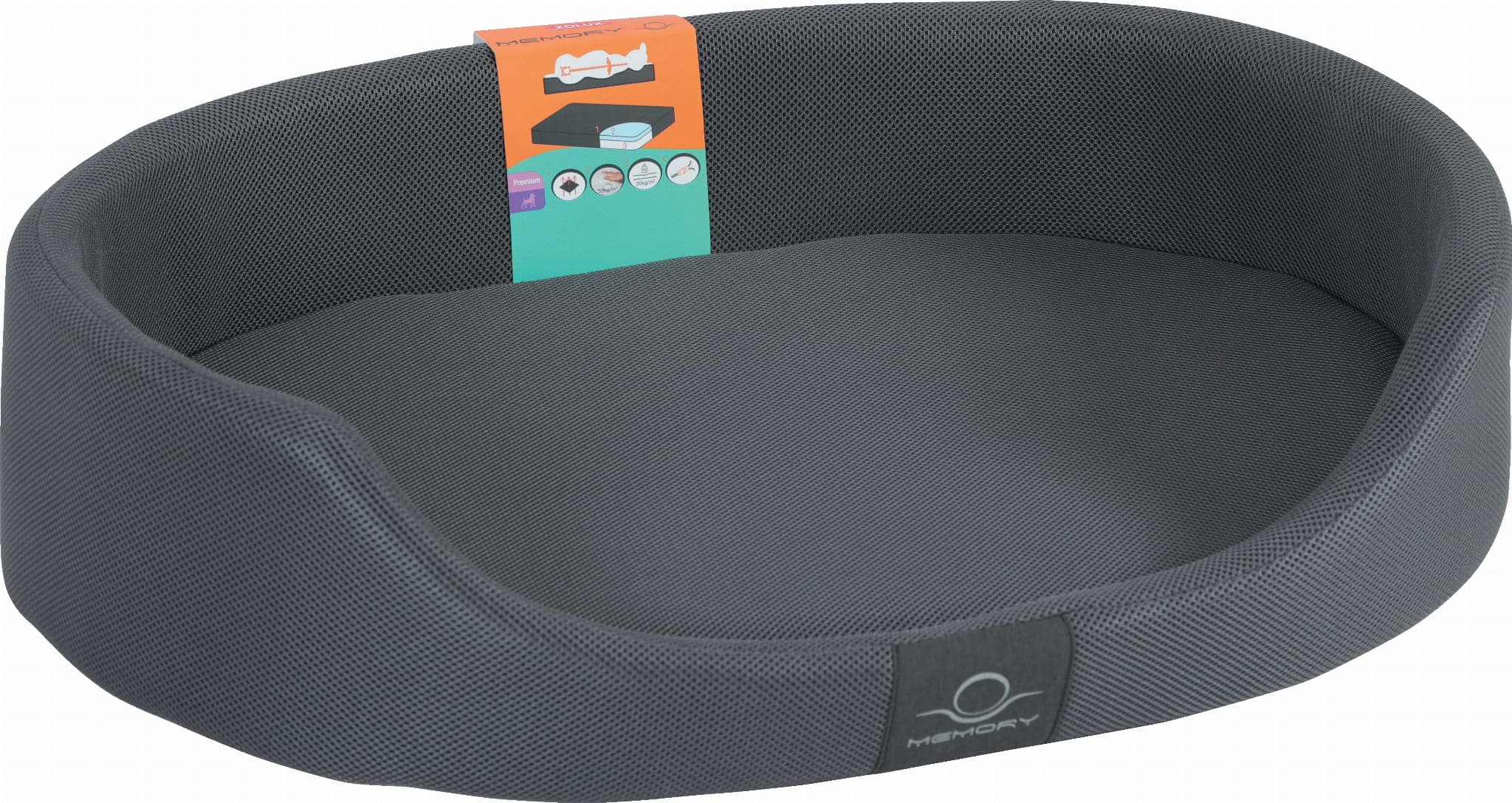 ZOLUX Hundebett mit Memory-Schaum MEMORY 80 cm 80 x 61 x 19 cm