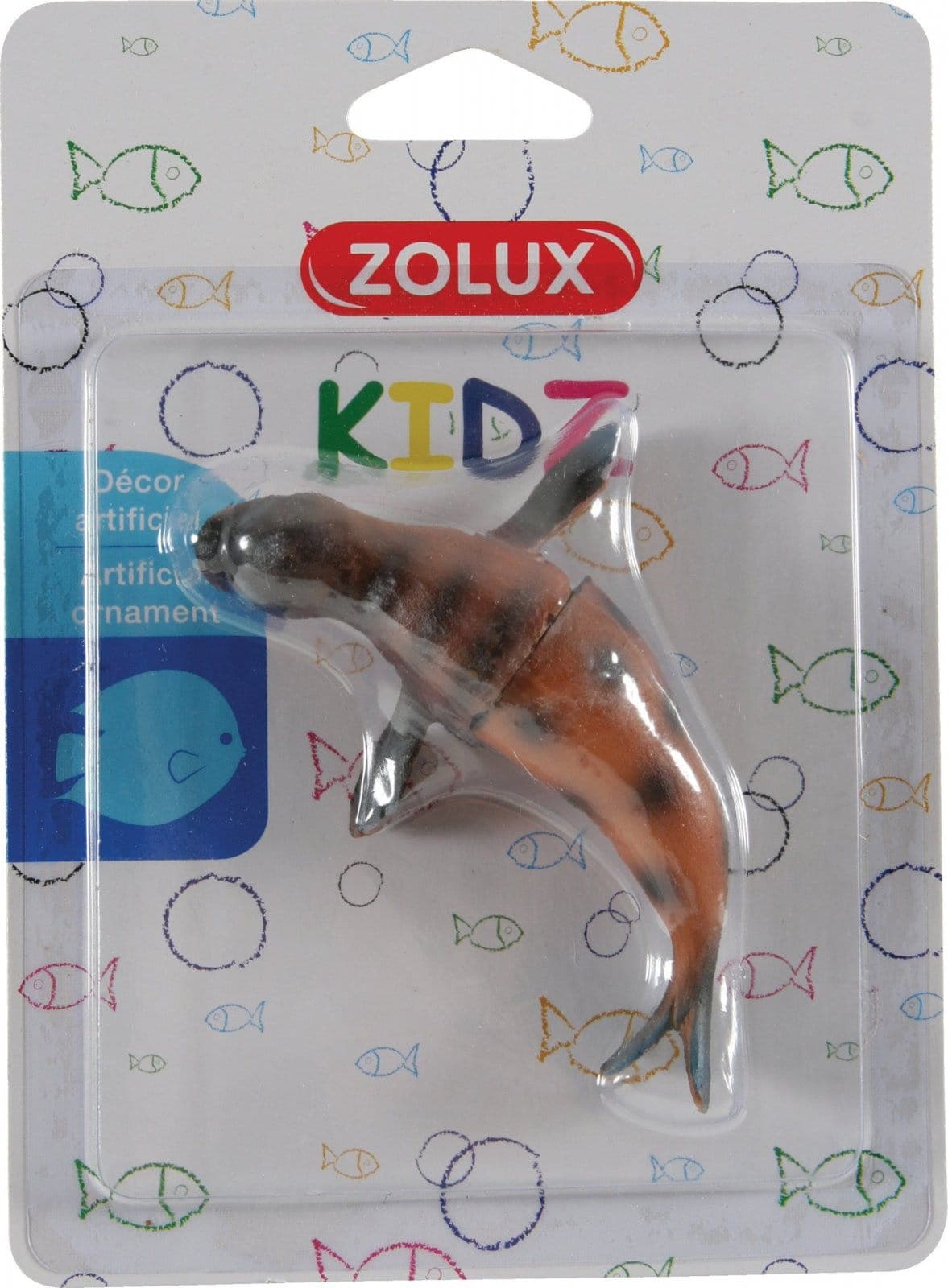 ZOLUX Dekoration für Aquarium mit Magneten – Robbe 2, 3 x 12,5 x 17 cm