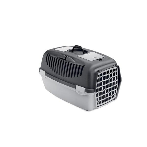 ZOLUX Transportbox für Hund, Katze GULLIVER 2 Kunststofftür Farbe: grau