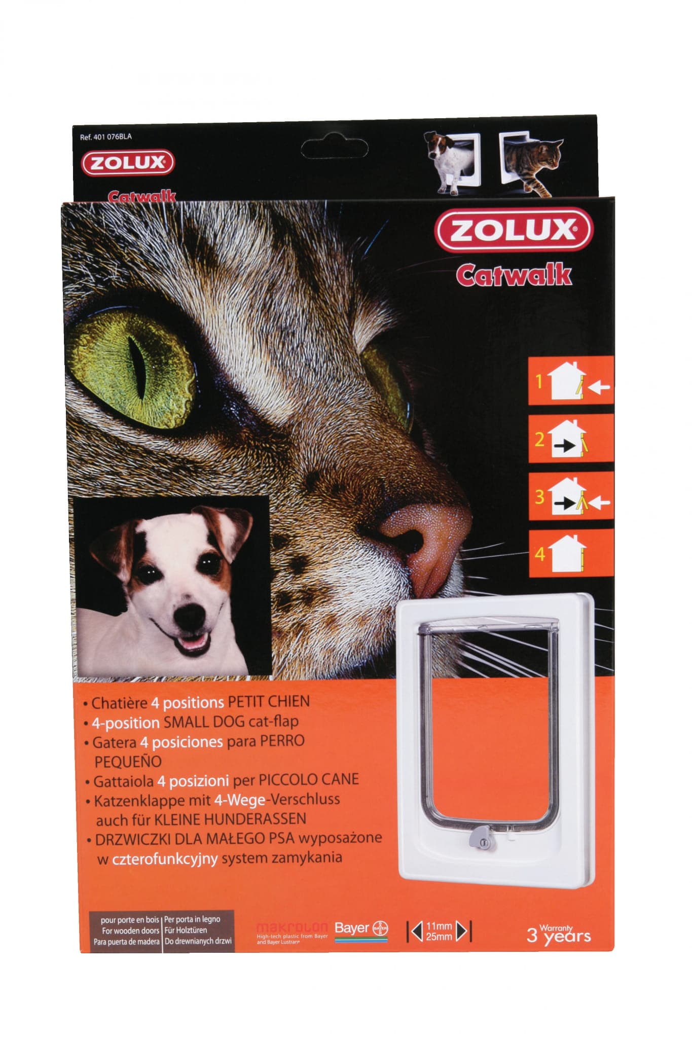 ZOLUX Türklappe für Katzen und kleine Hunde – weiß
