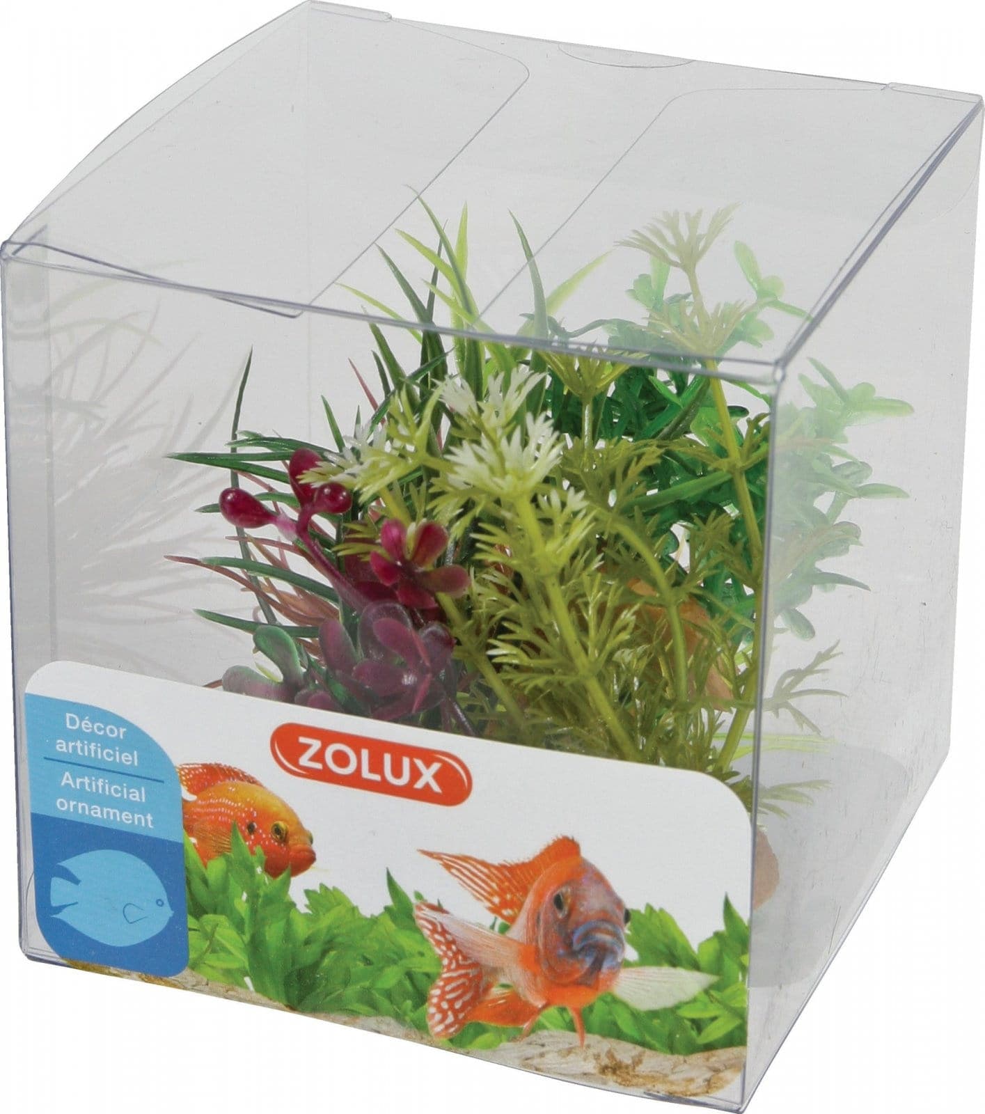 ZOLUX Aquariumsdekoration – Pflanzen-Mix x 4 Stück, Set 4