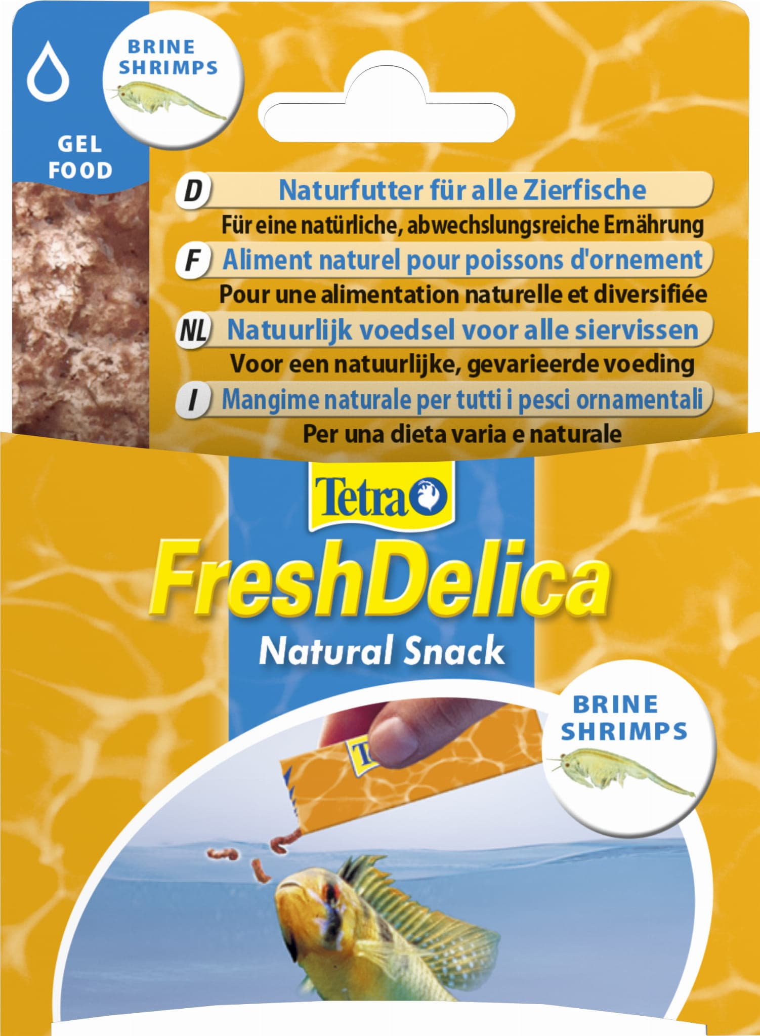 TETRA FreshDelica Brine Shrimps 48 g – Gel-Futter für tropische Fische