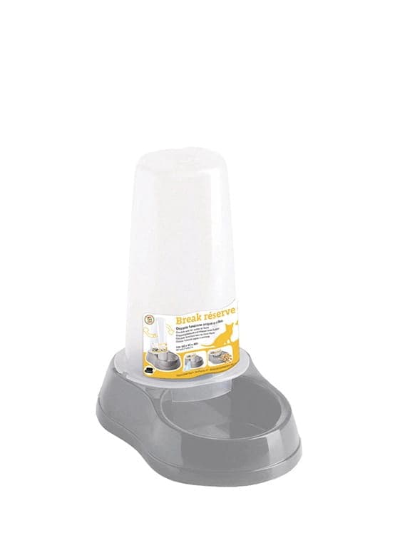 ZOLUX Futter- und Wasserspender für Hunde oder Katzen BREAK 0,65 l – Grau