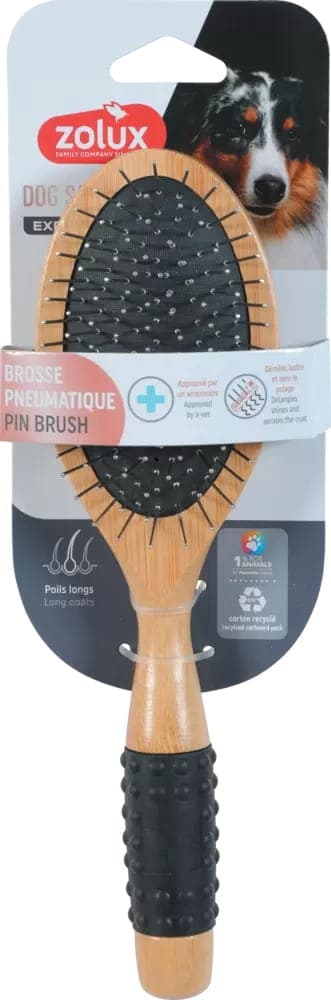 ZOLUX Pneumatische Holzbürste für Hunde DOG SALON